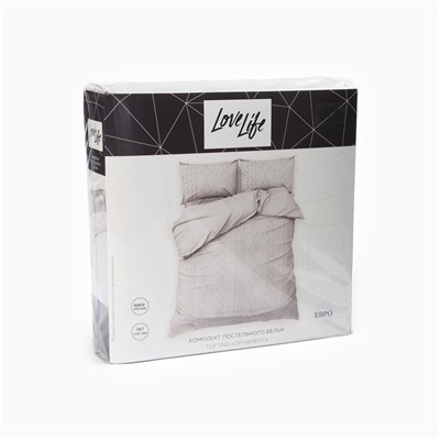 Постельное бельё LoveLife Tufting 1,5сп "Орнамент" 143*215см,150*230см,50*70см-2шт, цвет серый, 110 г/м2