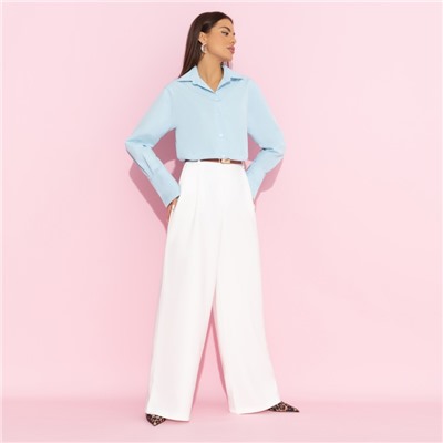 Брюки с защипами, Легкой походкой (white)