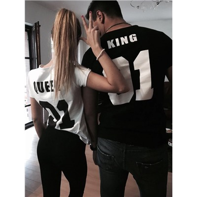 Парные футболки "King 01 / Queen 01"