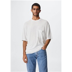 Camiseta fluida lino -  Hombre | MANGO OUTLET España