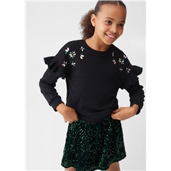 Sudadera detalle abalorios -  Niña | MANGO OUTLET España