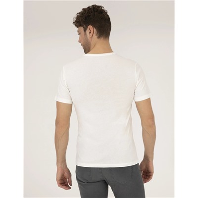 Ekru Slim Fit Printed Bike Bike T -For