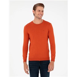 Orange Slim Fit Bike Bike Basic Knitwear Kazakh
