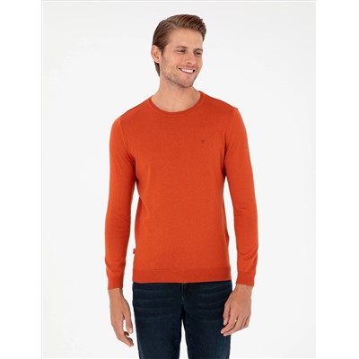 Orange Slim Fit Bike Bike Basic Knitwear Kazakh