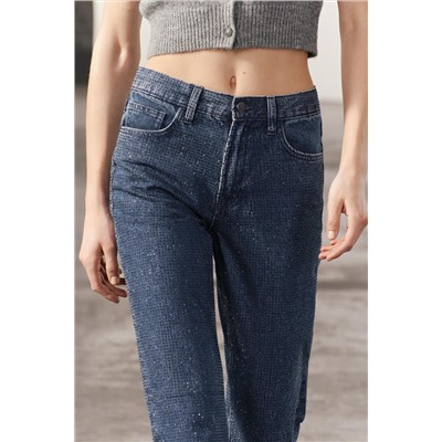 JEANS ZW COLLECTION BOOTCUT TIRO ALTO BRILLOS