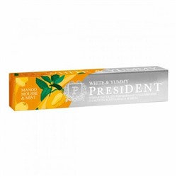 Зубная паста PRESIDENT White & Yummy Манго-мусс с мятой 75гр