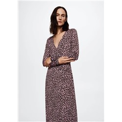 Vestido cruzado nudo -  Mujer | MANGO OUTLET España