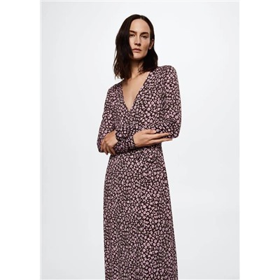 Vestido cruzado nudo -  Mujer | MANGO OUTLET España