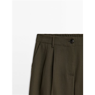 Pantalón cintura elástica corte recto