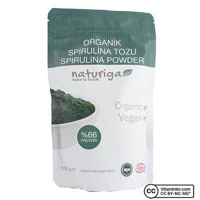 Naturiga Органический порошок спирулины 100 гр