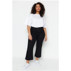 Failless Black High Pan Comfort Короткая папора Culotte Fit Jeans TBBSS23AR00014