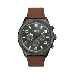 Reloj de cuarzo de piel - Marrón y antracita
