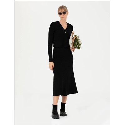 Black Ex Slim Fit V -neck Sweater