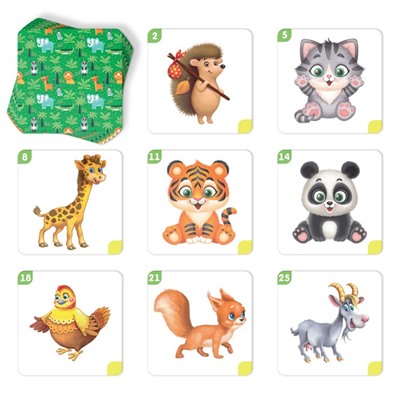 Настольная игра «Мемо для малышей. Животные», 50 карт, 3+