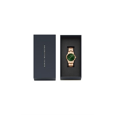 Reloj de cuarzo de acero Iconic Link - 32 mm - Rosa dorado y verde