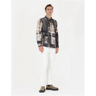 Ecru Slim Fit Jean Pants