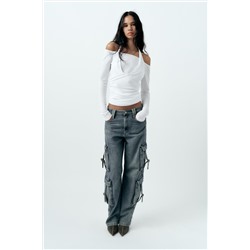 JEANS TRF CARGO TIRO MEDIO