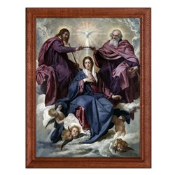 POSV-0176 Постер в рамке 17x23см Диего Родригес де Сильва и Веласкес - Коронование Девы Марии (1635)
