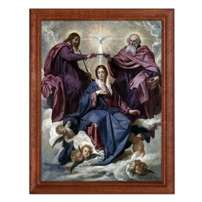 POSV-0176 Постер в рамке 17x23см Диего Родригес де Сильва и Веласкес - Коронование Девы Марии (1635)