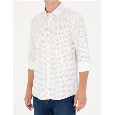 Slim Fit рубашка с длинным рукавом