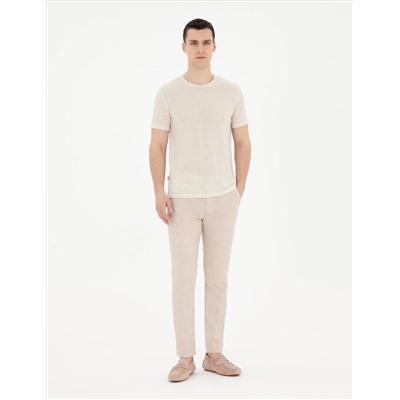 Бежевый Slim Fit Basic T -For