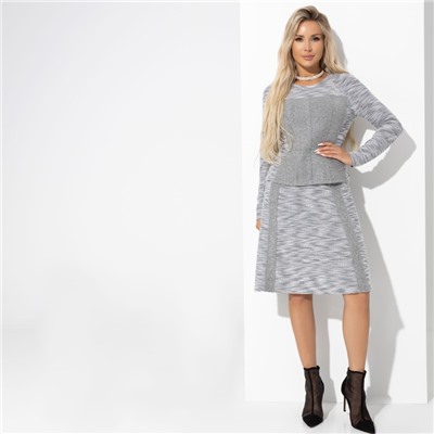Комплект с юбкой, Инста-стиль (2 в 1, grey )
