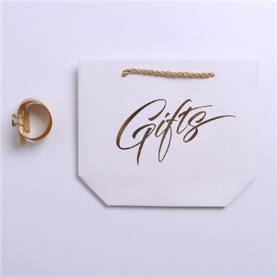 Пакет подарочный, упаковка, «Gifts», 14 х 17 х 7 см