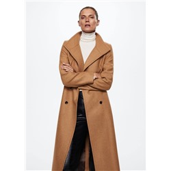 Abrigo lana cinturón -  Mujer | MANGO OUTLET España