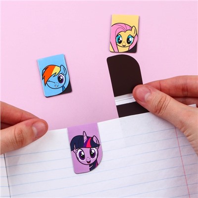 Магнитные закладки для книг, 4 шт. на открытке «Самой милой», My little pony