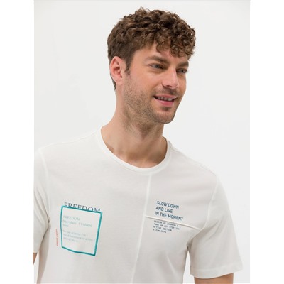 Ekru Slim Fit Printed Bike Bike T -For