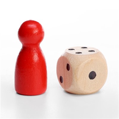 Фишки для настольны× игр, 10 шт 2.3 × 1 см, 2 кубика 1.4 см
