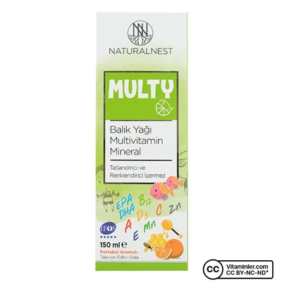 NaturalNest Мульти рыбий жир и мультивитамины 150 мл