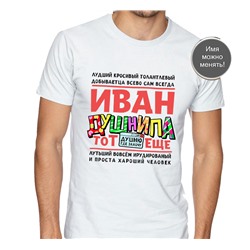 Футболка с Вашим именем на заказ "Душнила тот еще"