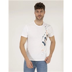 Ekru Slim Fit Printed Bike Bike T -For