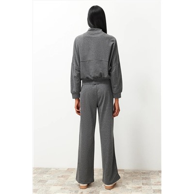Anthracit Ribbed Zippper Вязаная воротничка/брюки с набор Set Twoss24au00119