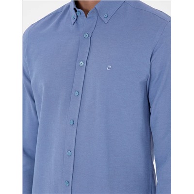 Blue Oxford Slim Fit рубашка с длинным рукавом