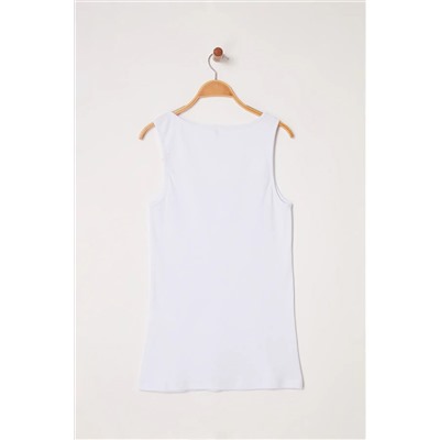 Белый аксессуарный вязаный вязание Blought Blouse TBBSS25AF00091
