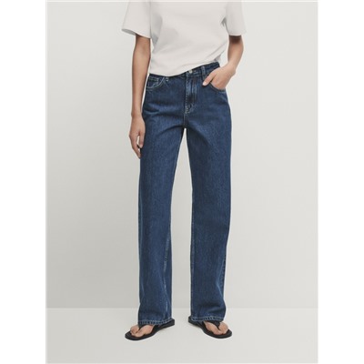 Jeans tiro bajo straight fit regular length