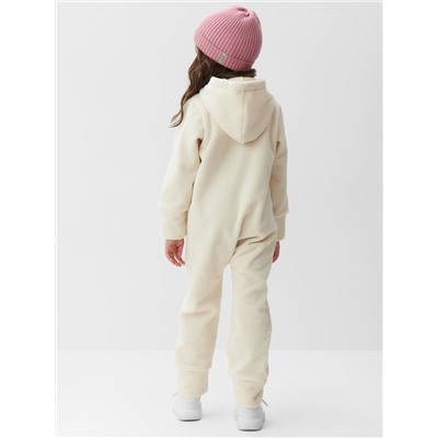 Комбинезон флисовый детский MINAKU: Fleece Soft, бежевый, рост 128 см
