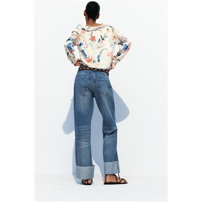 JEANS Z1975 RECTOS TIRO ALTO VUELTA BAJO