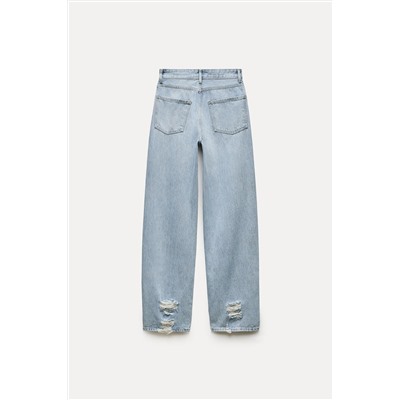 JEANS ZW COLLECTION WIDE LEG TIRO ALTO ROTOS