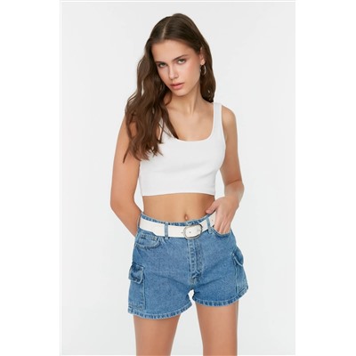 Blue Cargo Pocket подробный джинсовый короткий короткий Twoss22sr00074