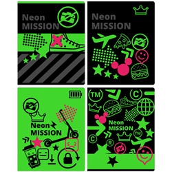 Тетрадь 48л., А5, линия BG "Neon Mission", неоновый пантон