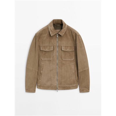 Chaqueta trucker piel ante
