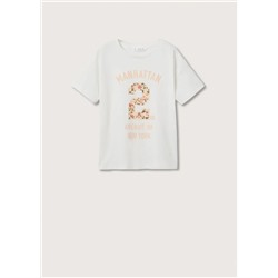 Camiseta algodón estampado -  Niña | MANGO OUTLET España