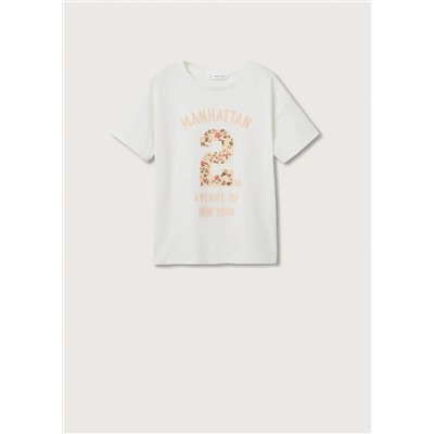 Camiseta algodón estampado -  Niña | MANGO OUTLET España