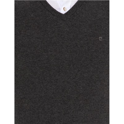 Серый меландж Slim Fit v Yaka Basic Knitwear Kazakh