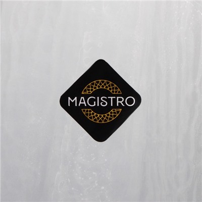 Бокалы для шампанского Magistro «Дарио», 180 мл, 7×27,5 см, набор 2 шт, стекло, графитовые
