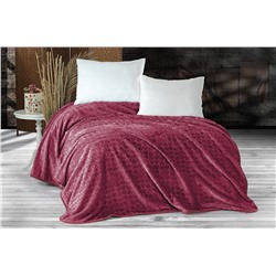Плед EVLEN Super Soft СЕРДЦЕ 180*240 в коробке п/э Р 945 бордовый (Акция)