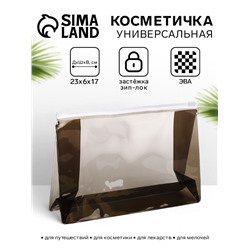 Косметичка для бассейна с застёжкая зип-лок, чёрная/прозрачная